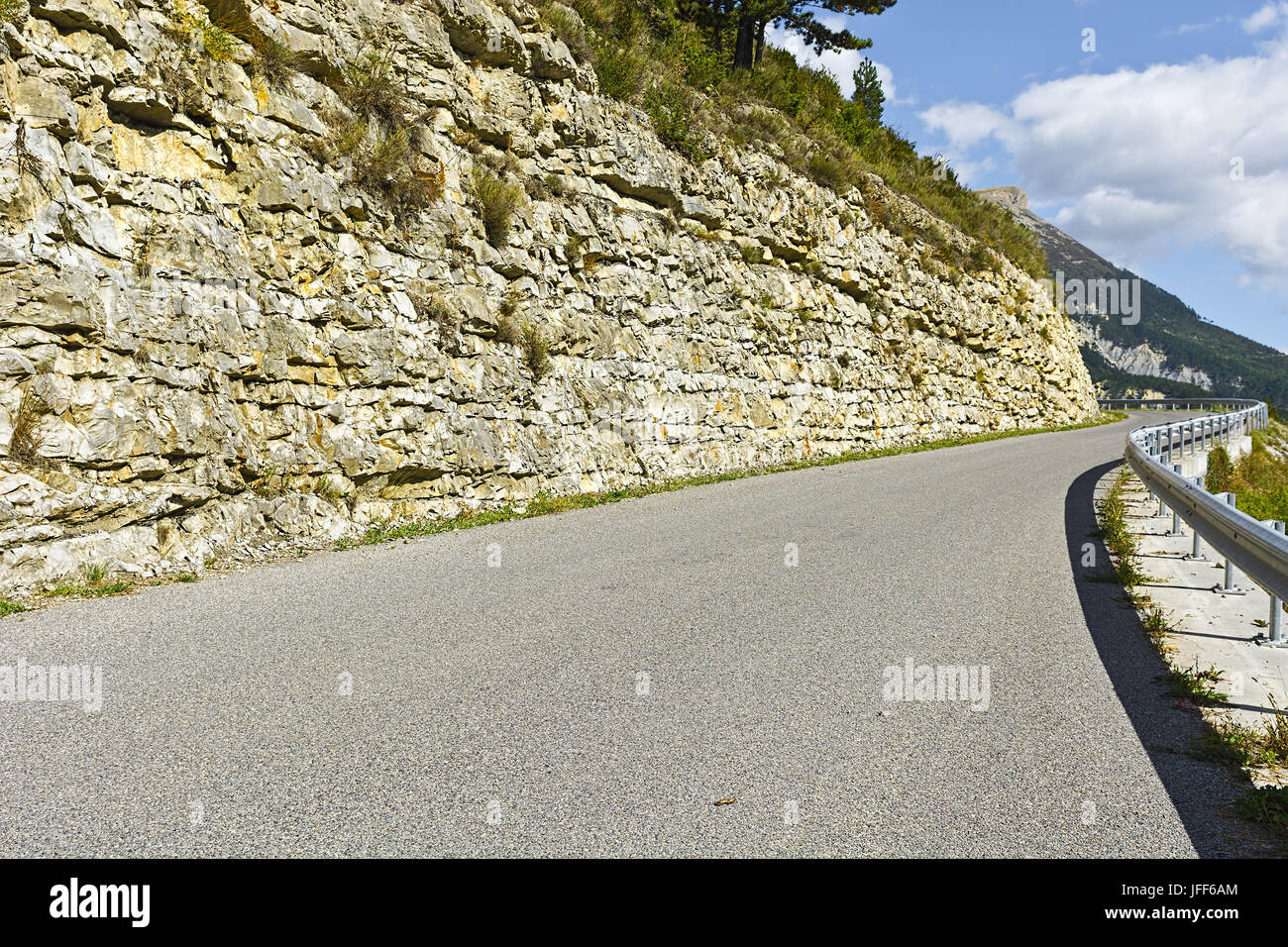 Wicklung Asphaltstraße Stockfoto