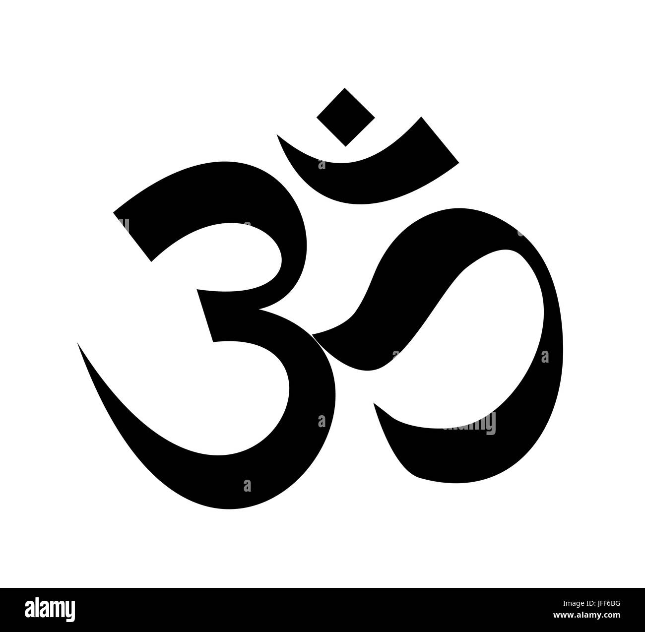 Om sacred Sound Symbol Stockfoto