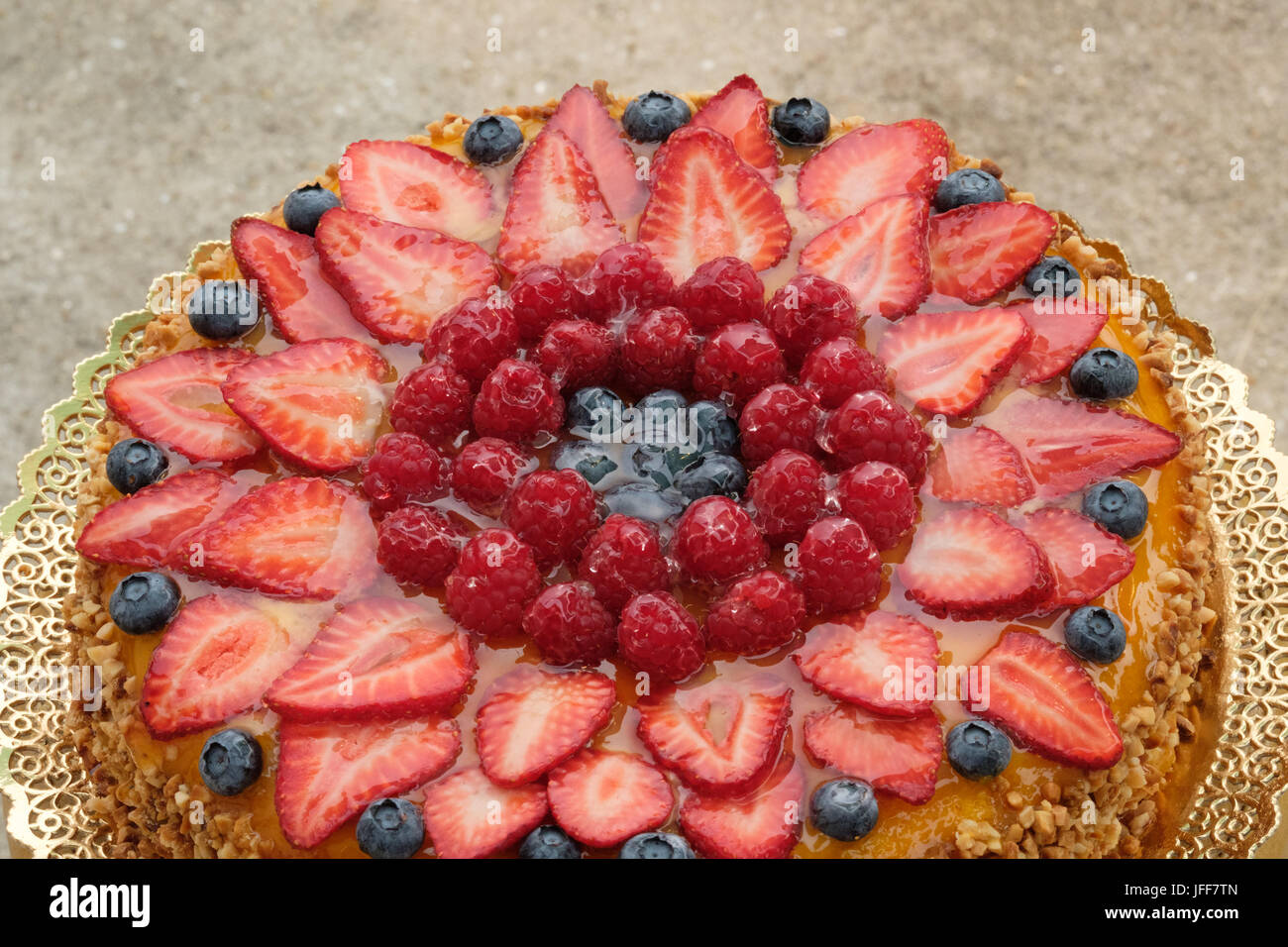 Rote Früchte Torte Torte Stockfoto