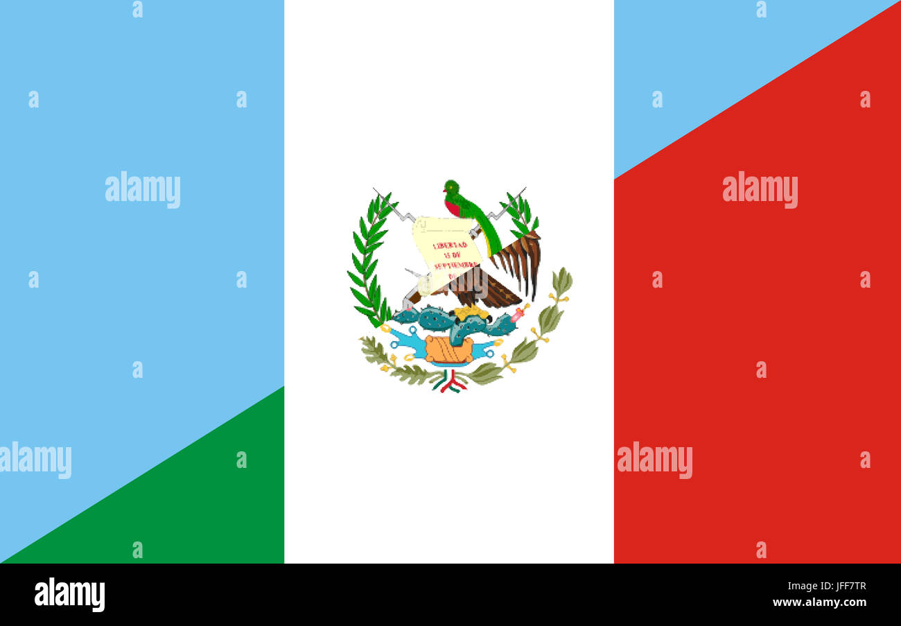 Guatemala Mexiko Flagge Stockfotografie Alamy