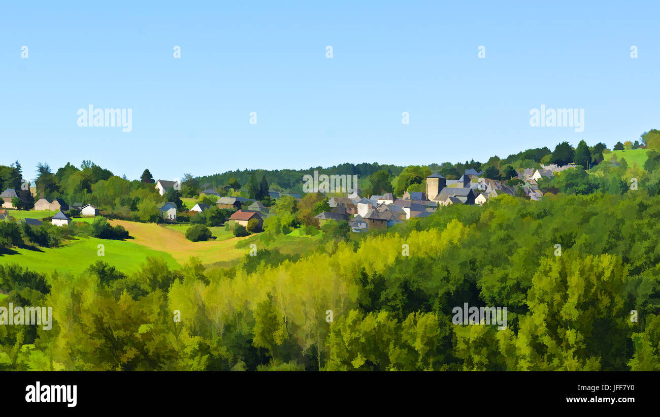 Französische Stadt Stockfoto