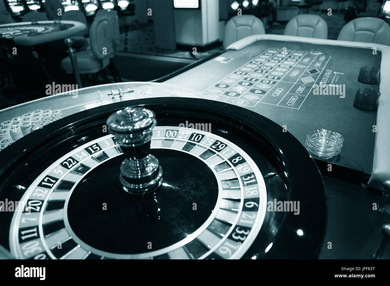 Roulette-Rad in casino Stockfoto
