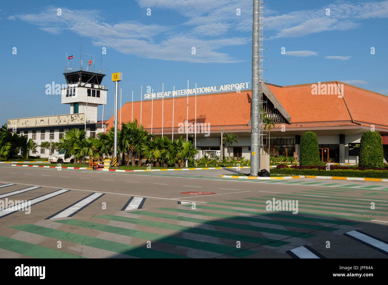 Den internationalen Flughafen Siem Reap, Kambodscha Stockfoto