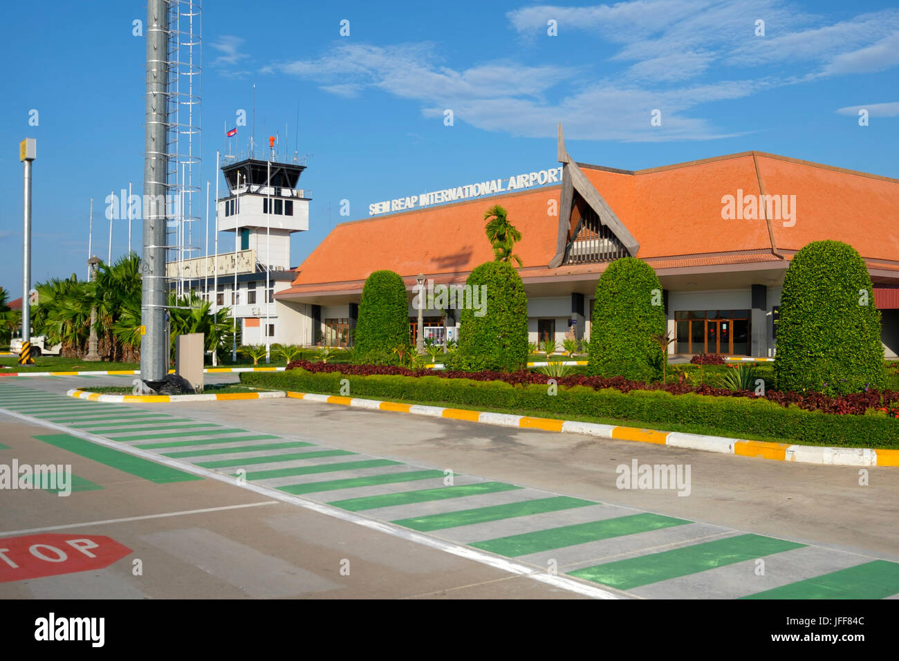 Den internationalen Flughafen Siem Reap, Kambodscha Stockfoto
