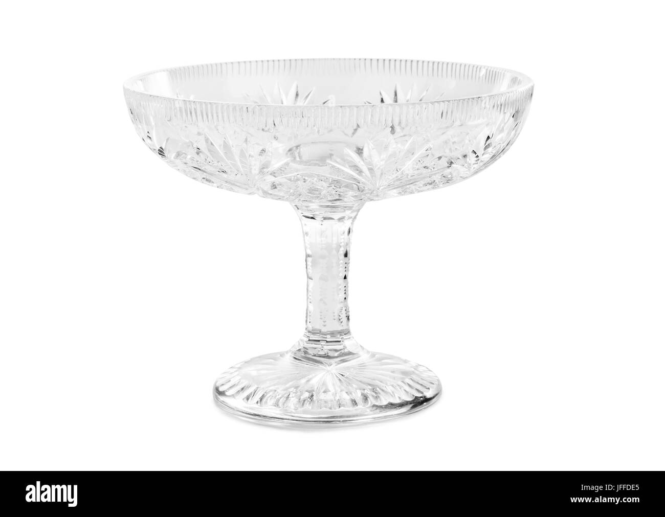 Kristallvase für Obst Stockfoto