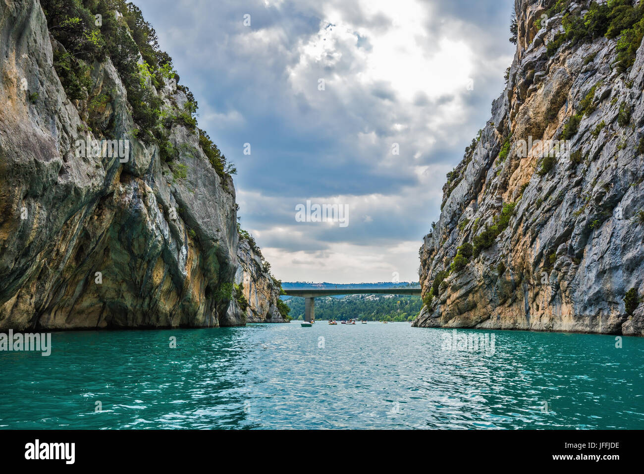 Große Brücke über die Schlucht des Verdon Stockfoto