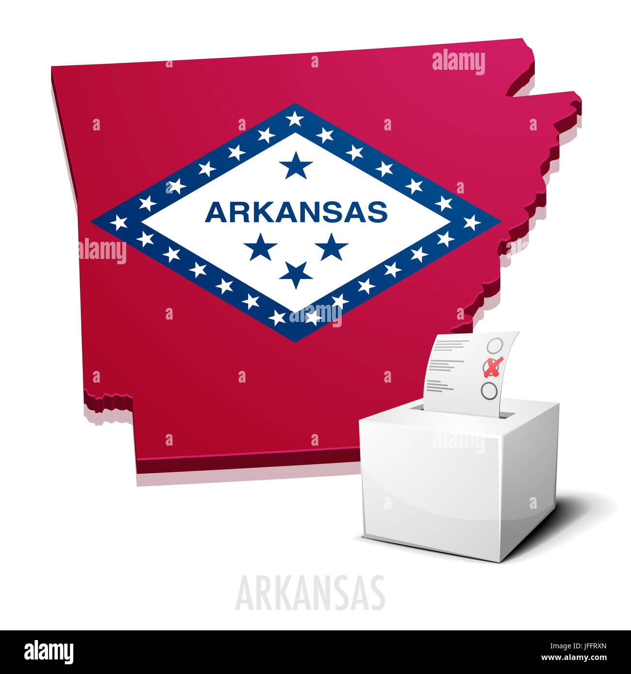 Ballotbox uns Arkansas Stockfoto