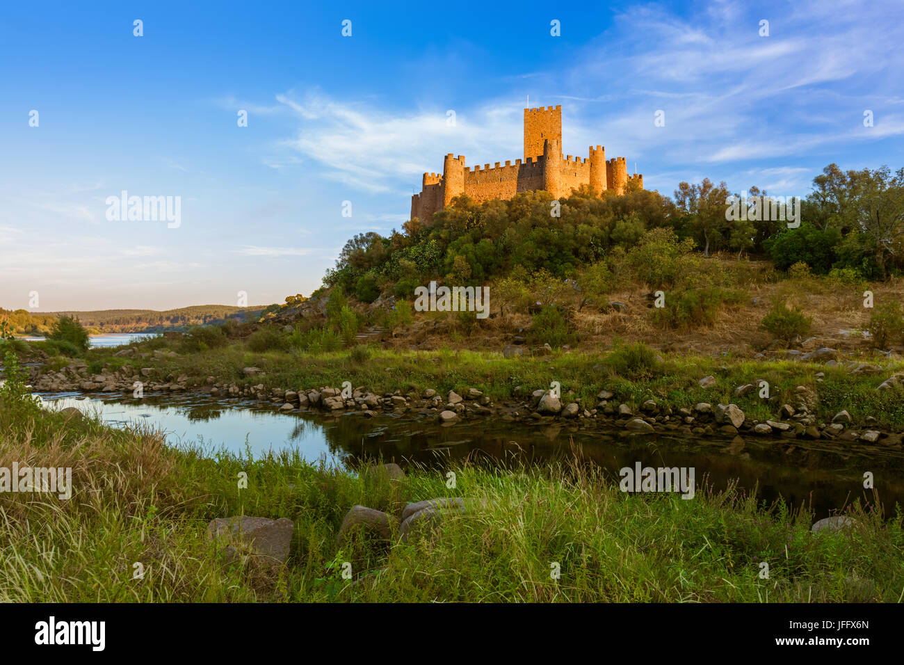 Almourol schloß - Portugal Stockfoto