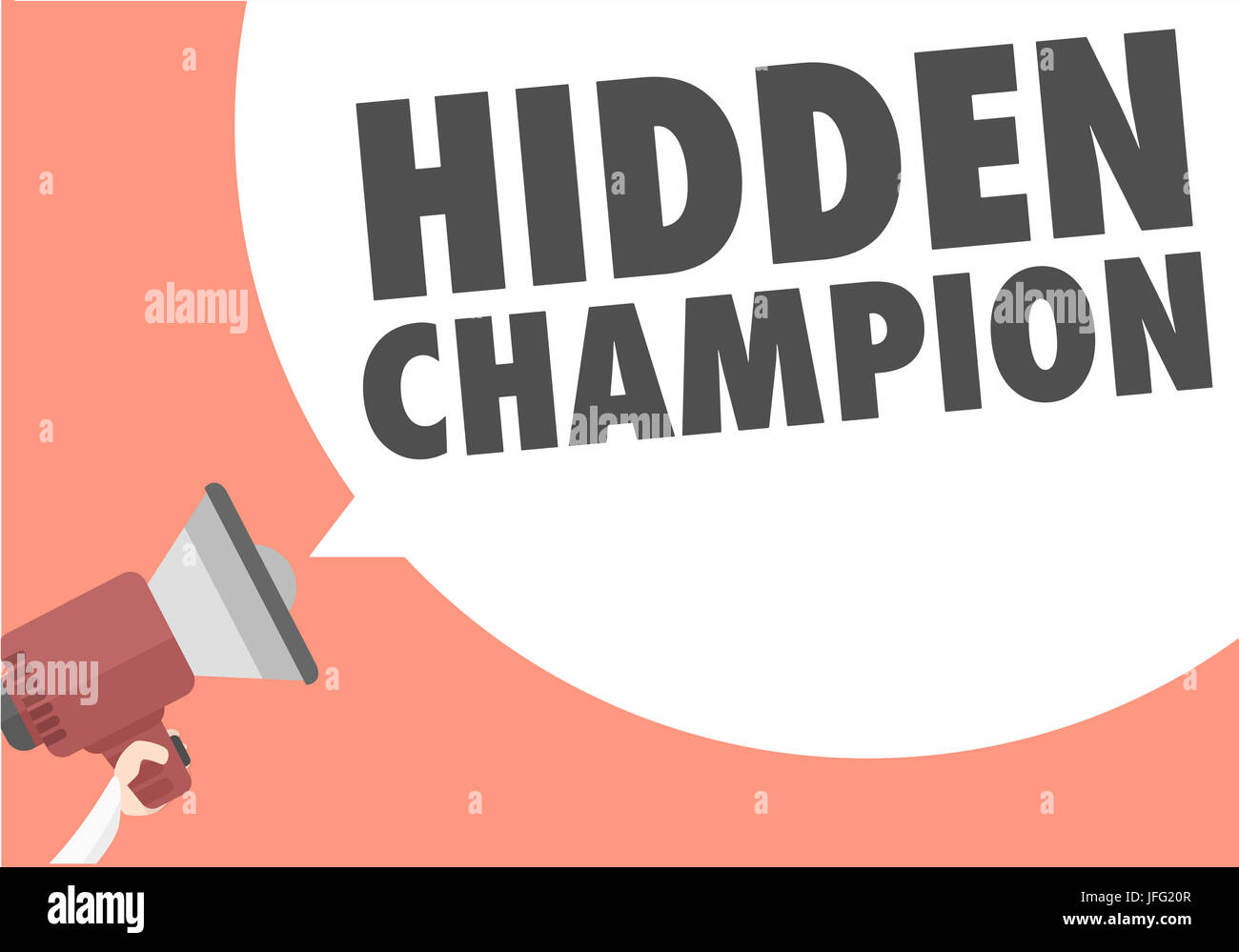 Megaphon Hidden Champion Stockfoto