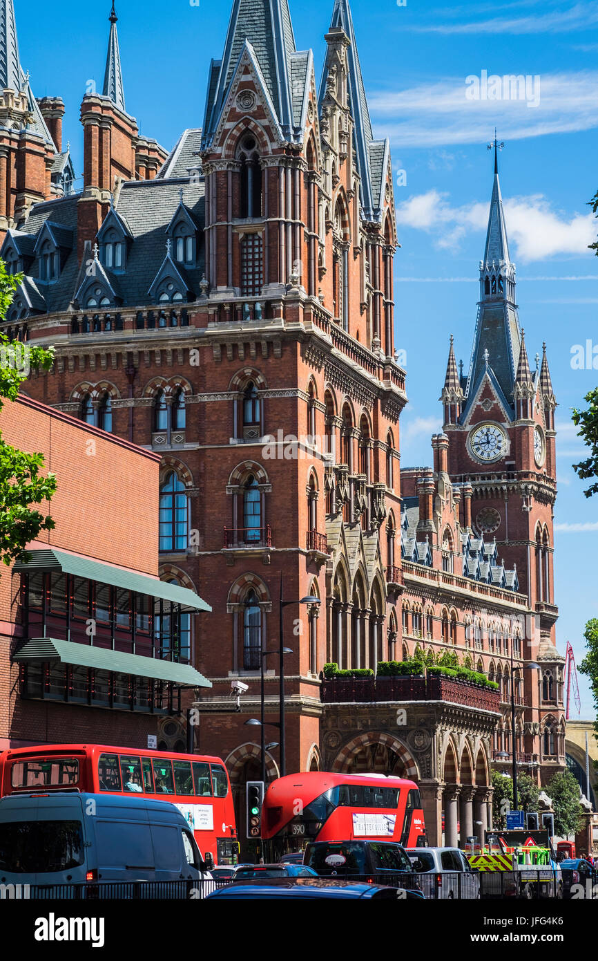 Hl.Pankratius Bahnhof & Hotel Euston Road, London, England, Großbritannien Stockfoto