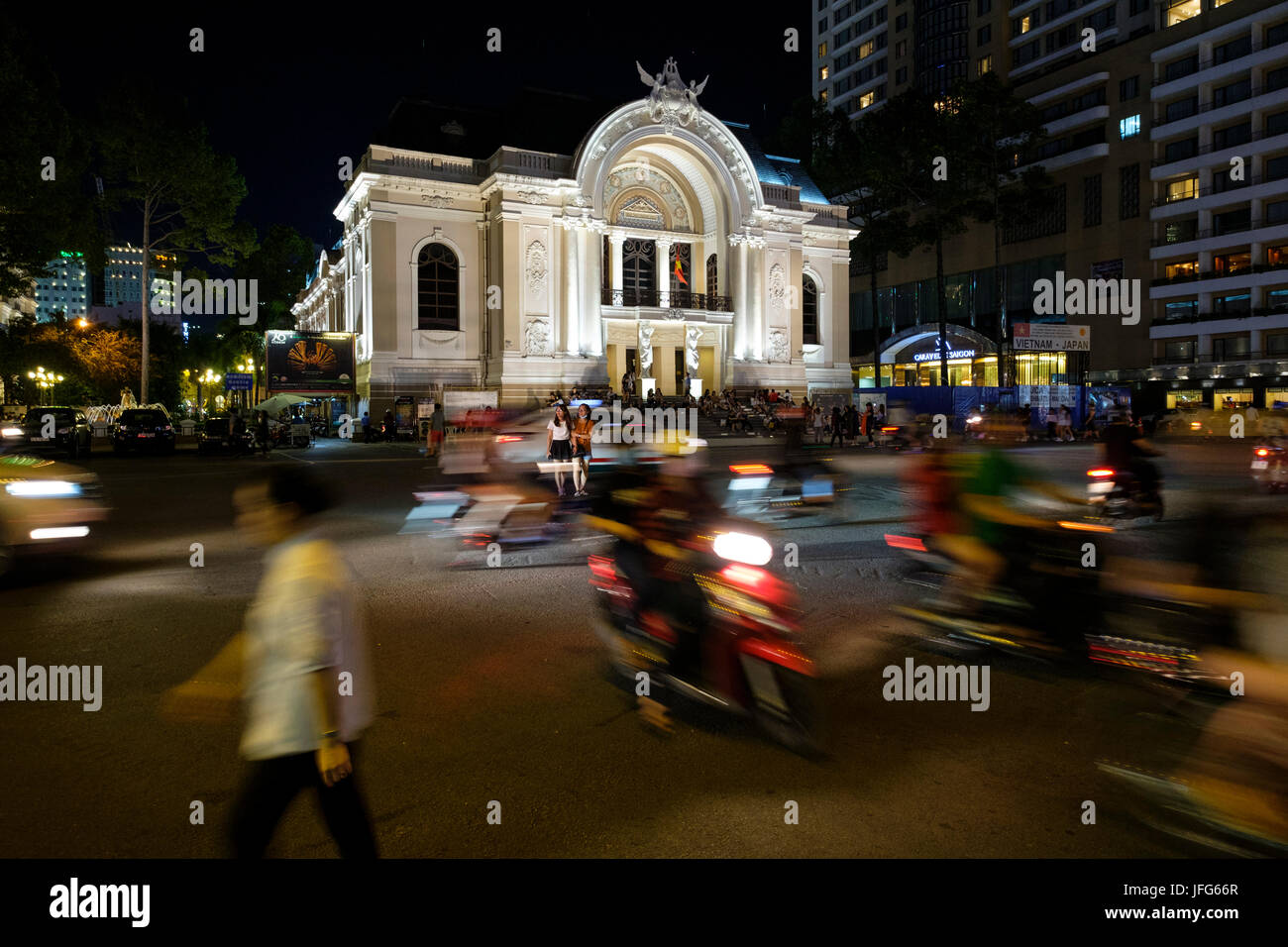 Oper aka Saigon Ho Chi Minh Stadttheater, in Ho Chi Minh City, Vietnam Stockfoto