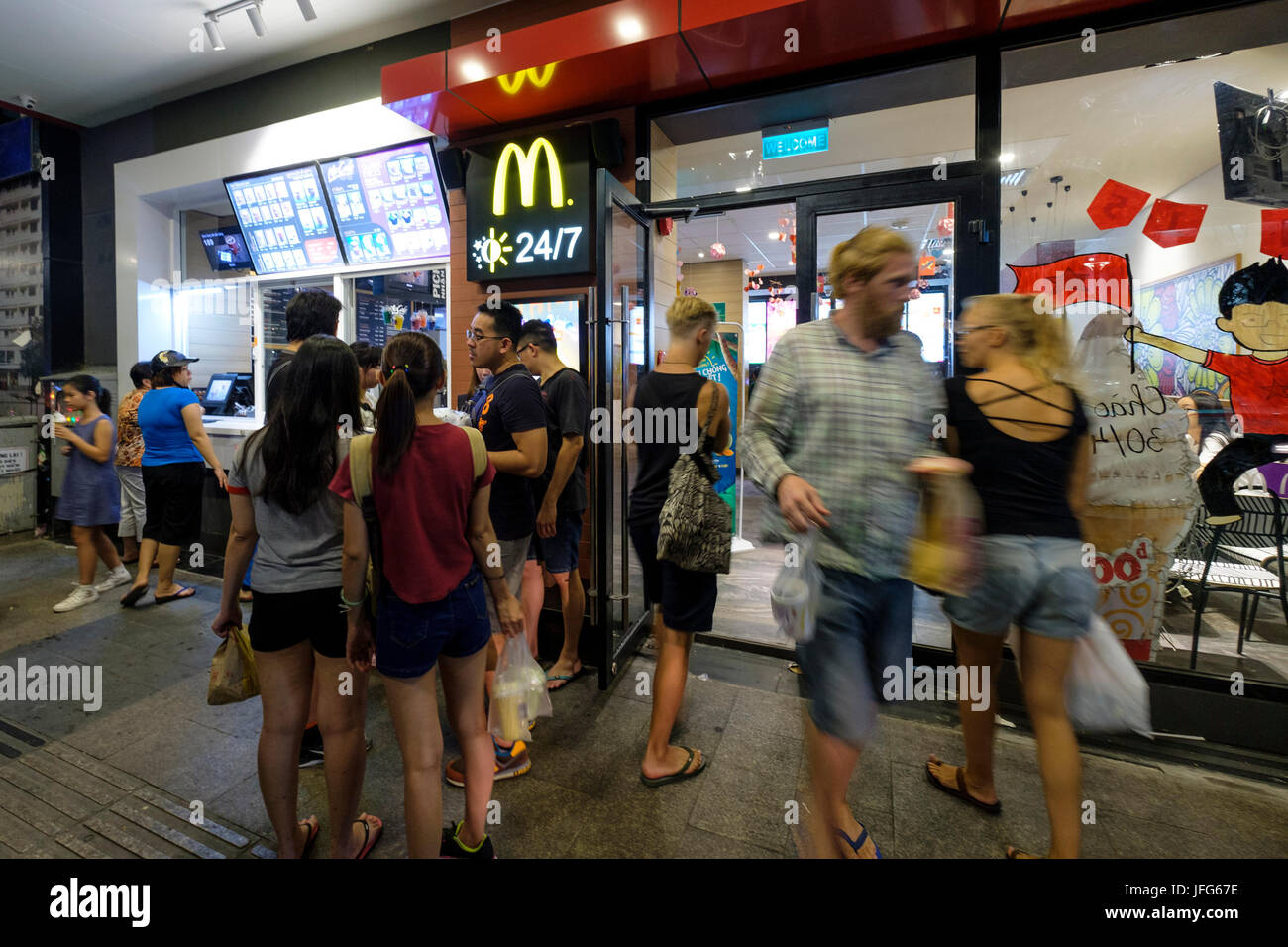 McDonald's Restaurant in Ho Chi Minh City, Vietnam, Asien Stockfoto