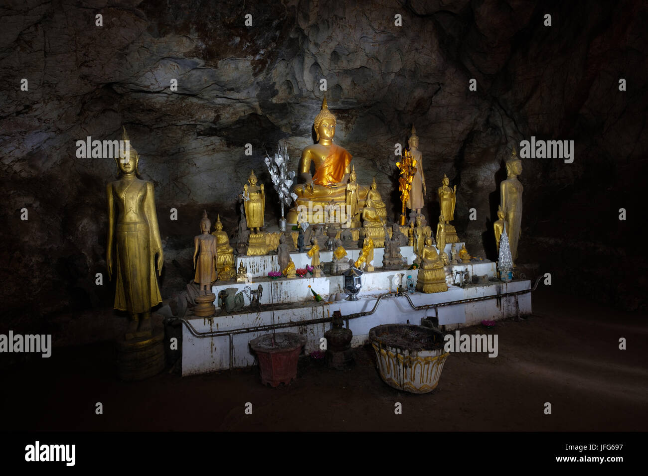 Pak Ou Höhlen in der Nähe von Luang Prabang, Laos, Asien Stockfoto