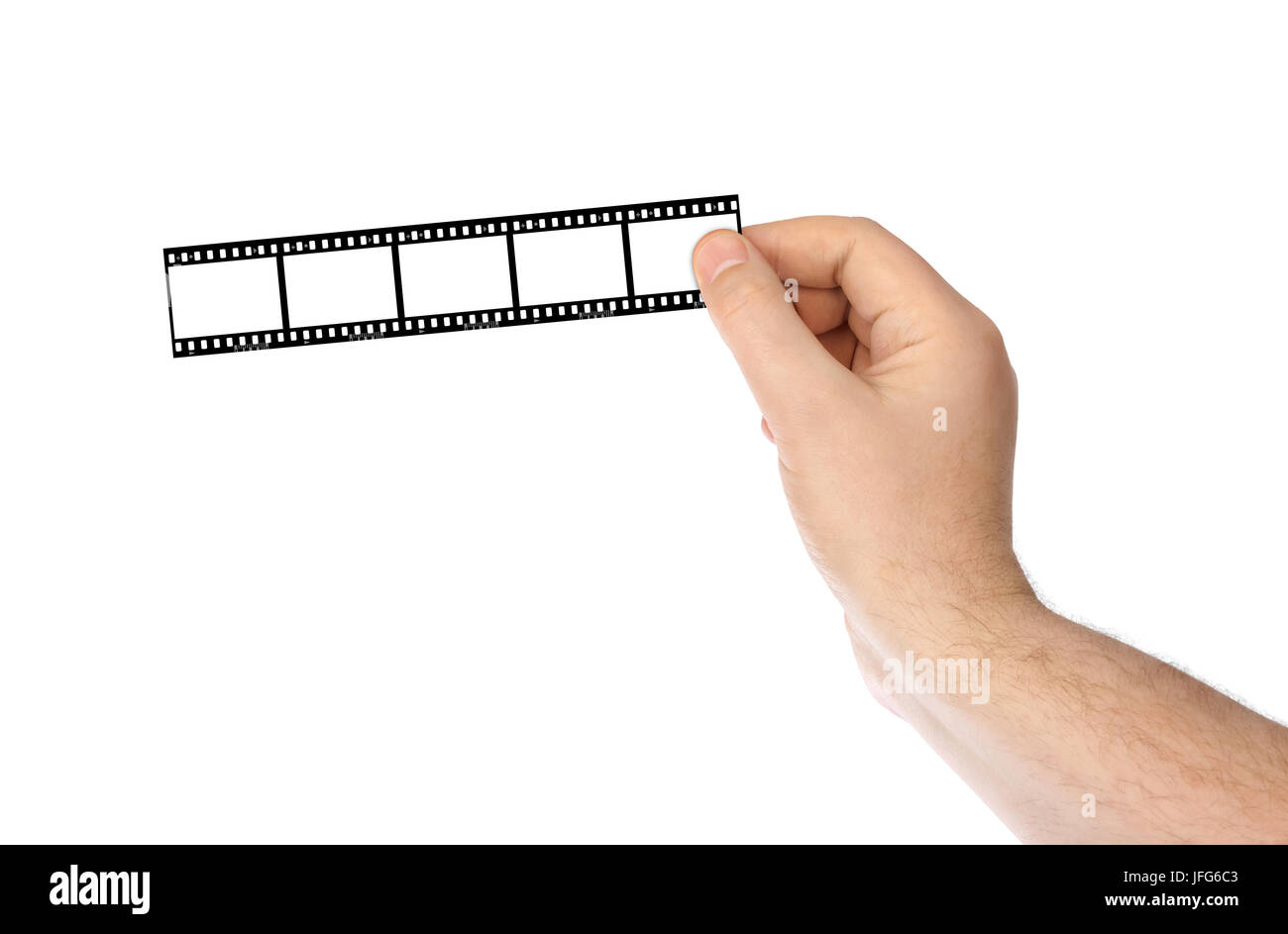 Fotofilm in Händen Stockfoto