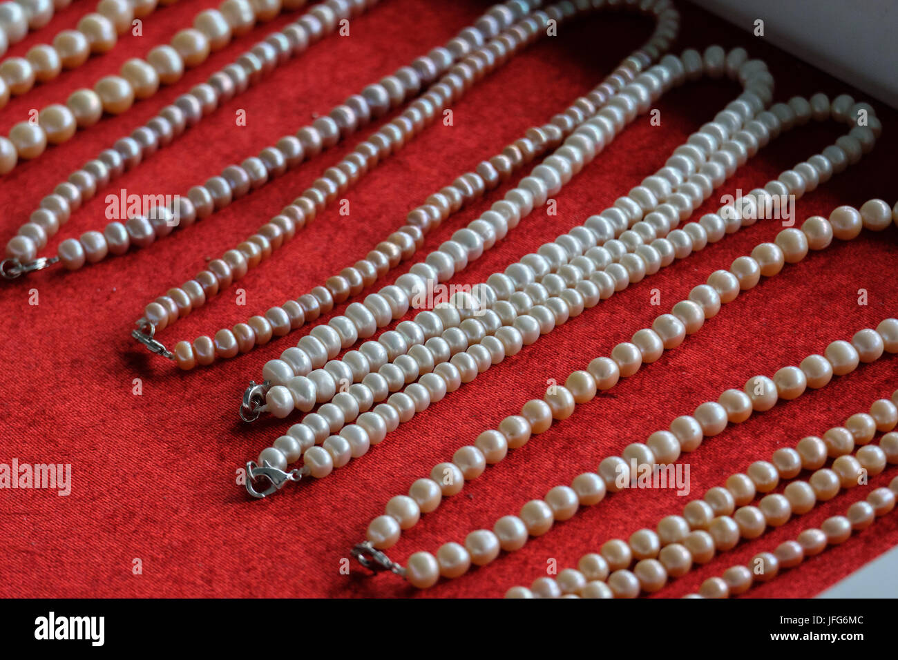 Perlenketten Stockfoto