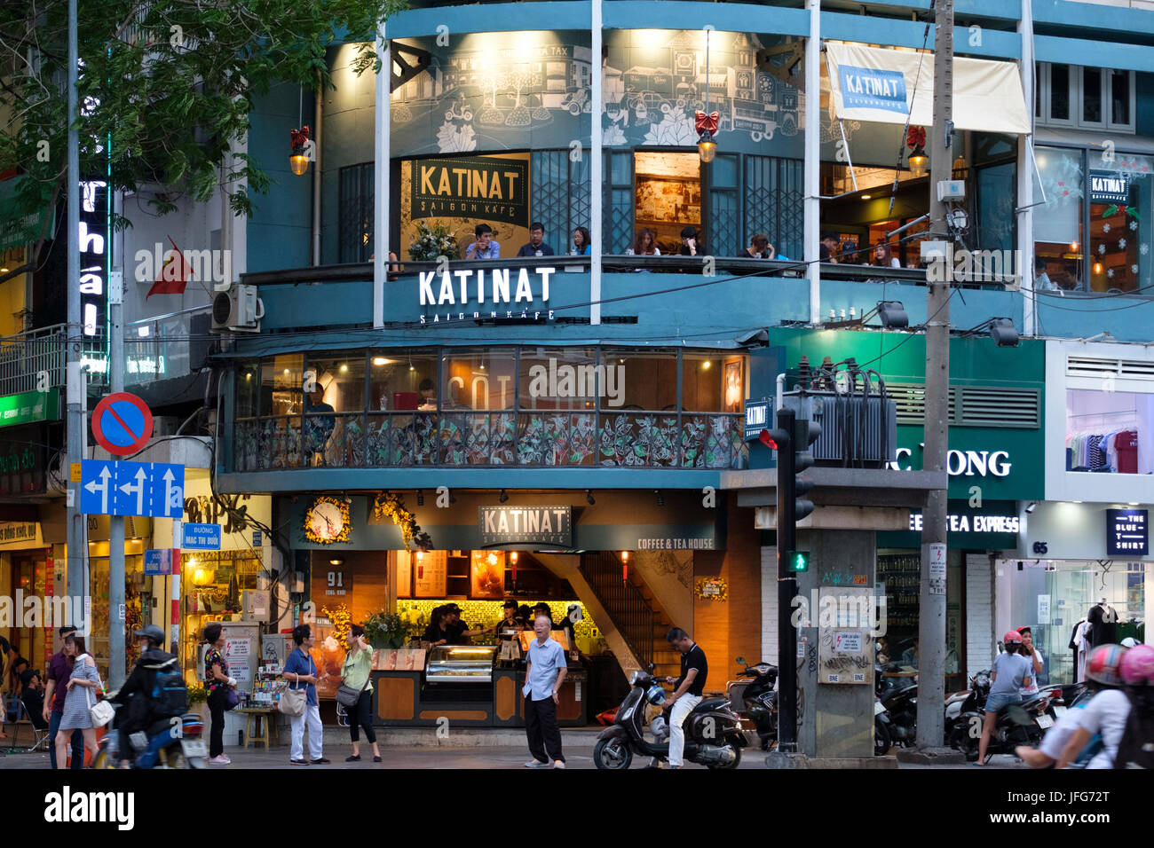 Káfe katinat Saigon in Ho Chi Minh City, Vietnam, Asien Stockfoto