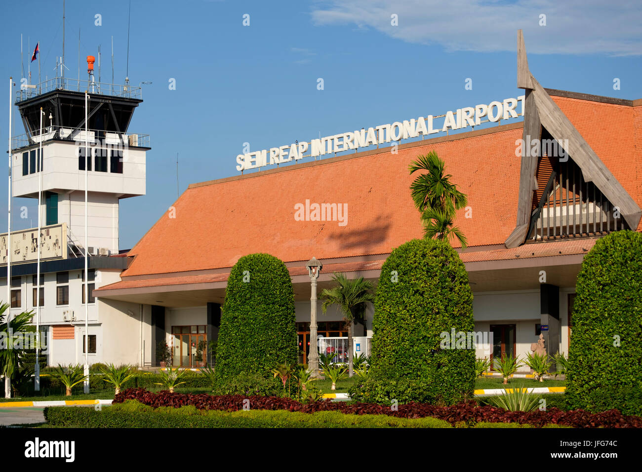 Den internationalen Flughafen Siem Reap, Kambodscha Stockfoto