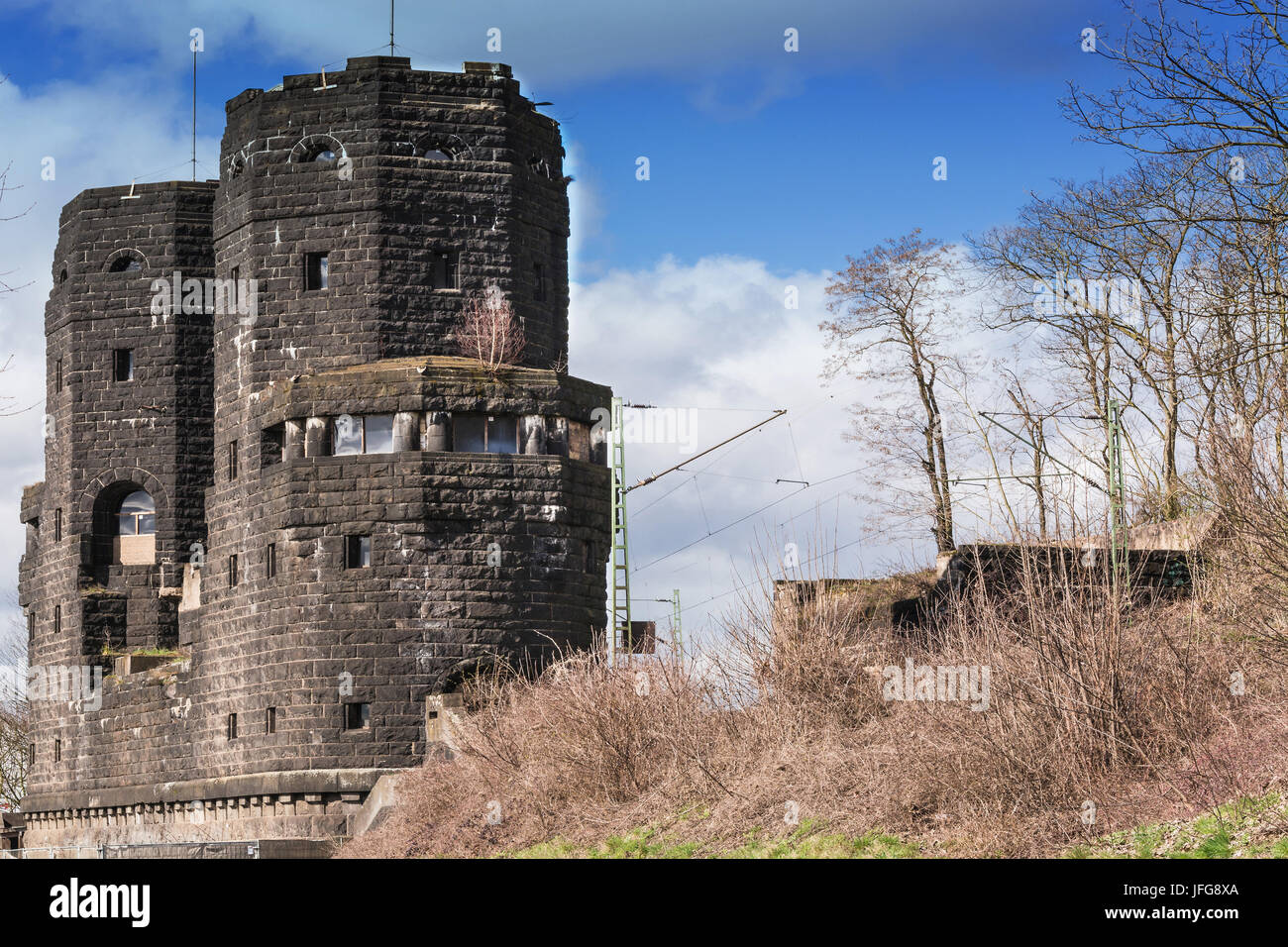 Die Reste der Brücke von Remagen Stockfoto