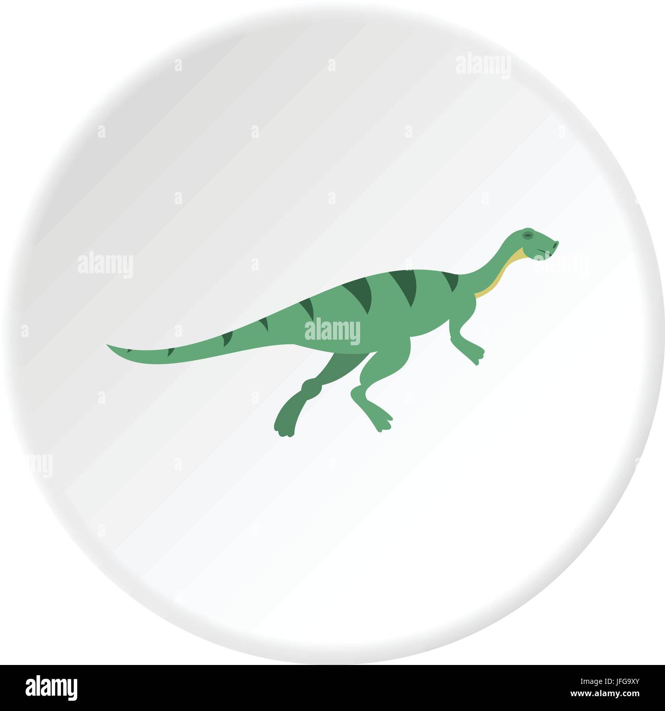 Gallimimus Dinosaurier Symbol Kreis Stock Vektor
