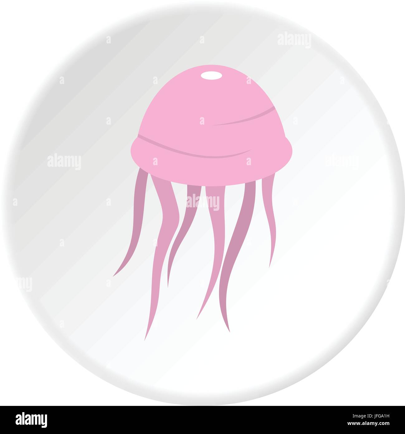 Rosa Qualle Symbol Kreis Stock Vektor