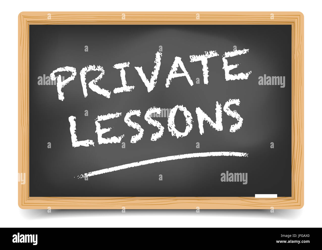 Blackboard Privatunterricht Stockfoto