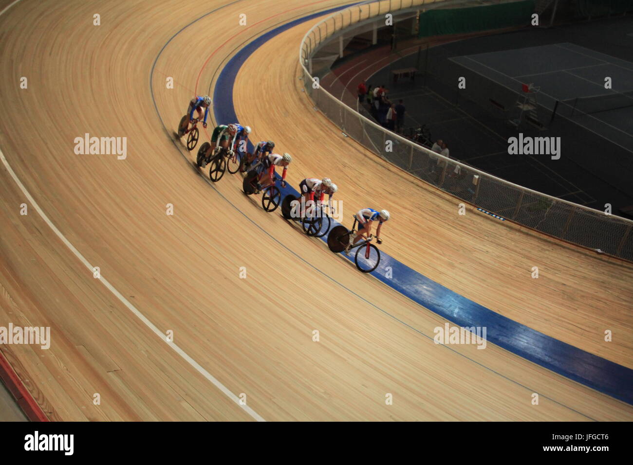 Radrennen Verfolgung Stockfoto