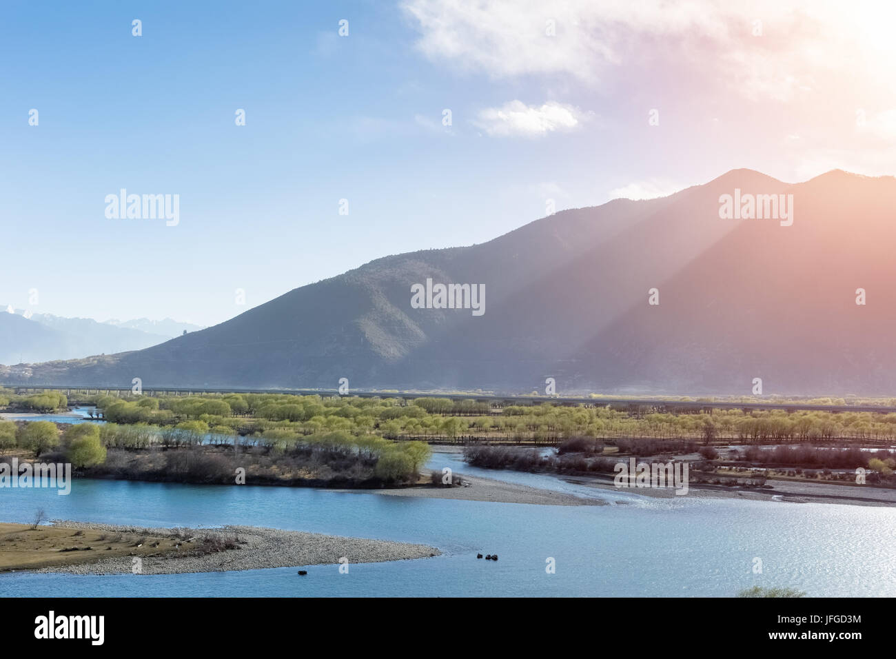 Schöne brahmaputra Landschaft Stockfoto