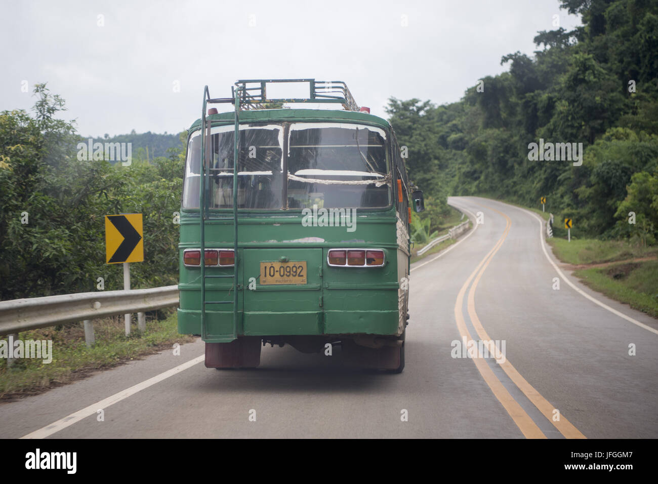 THAILAND ISAN NONG KHAI BUS TRANSPORT Stockfoto