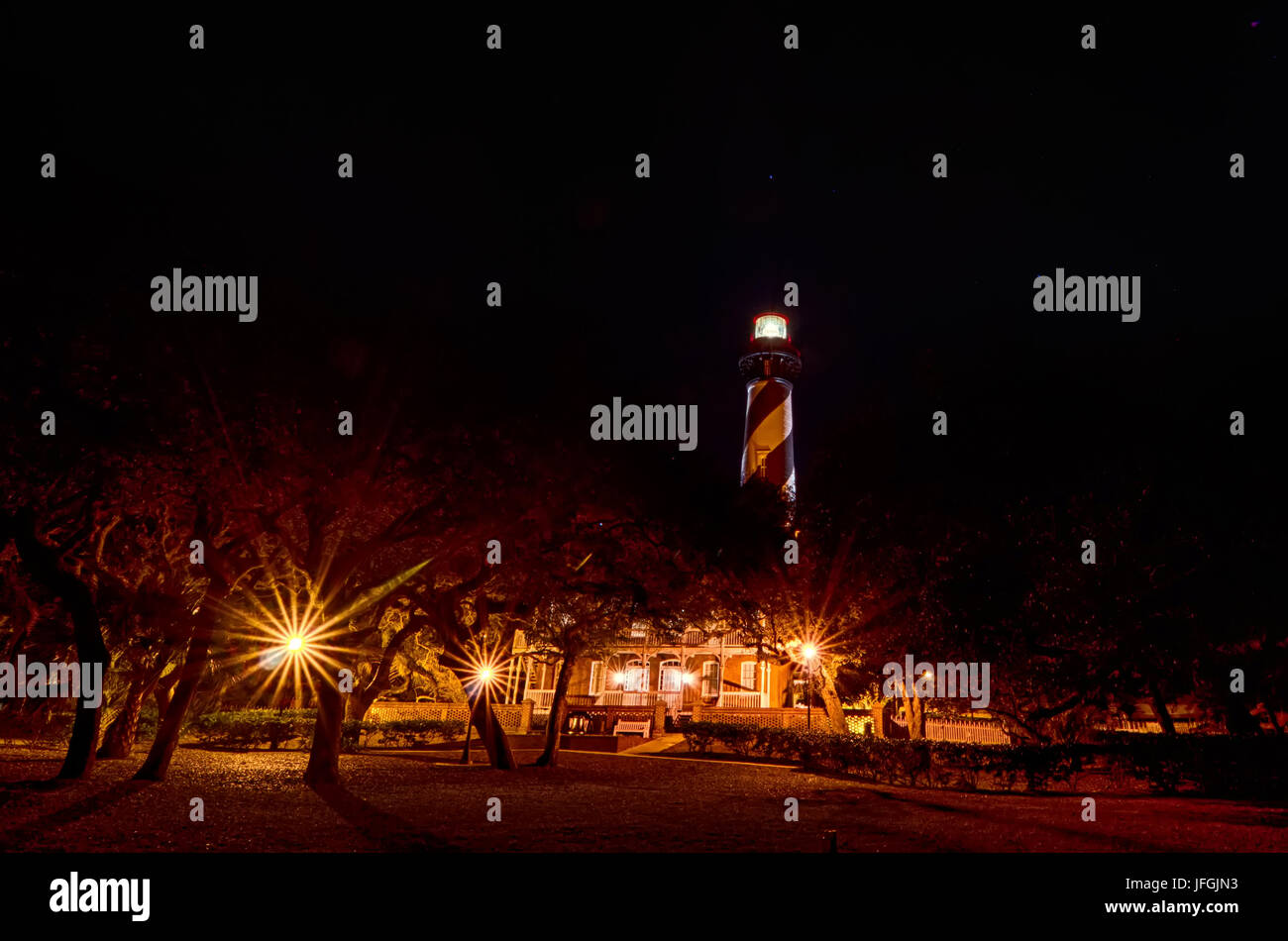 Historische St Augustine Florida Lighthouse Gebäude Stockfoto