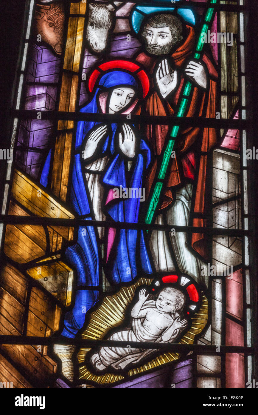 Schottland, Glasgow, Glasgow Cathedral, Buntglasfenster Stockfoto