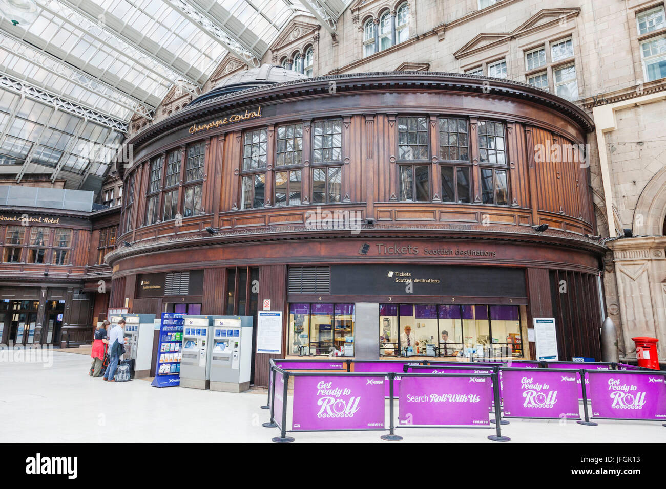 Schottland, Glasgow, Glasgow Central Railway Station, Ticket Office Stockfoto