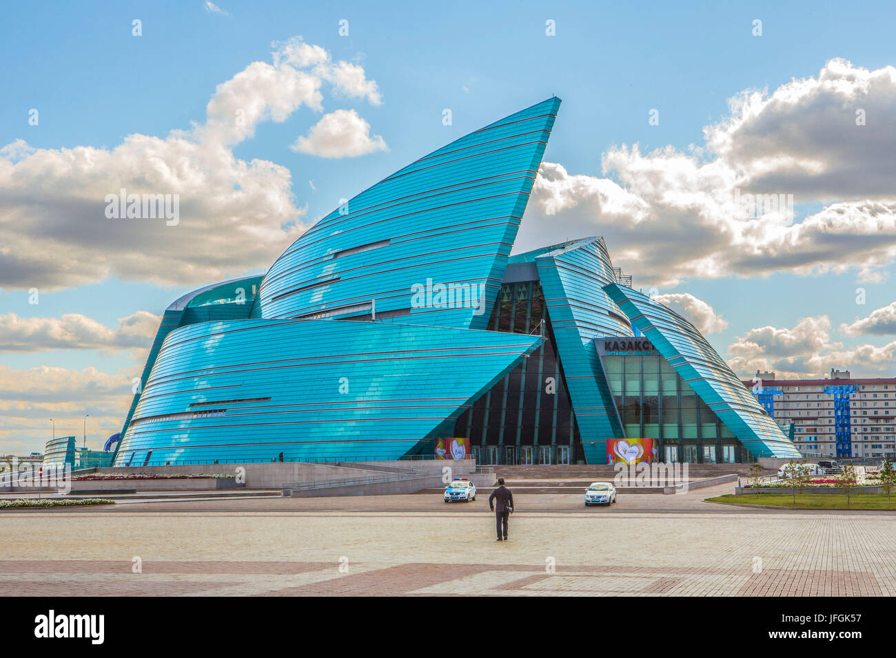 Kasachstan, Astana Stadt, New Verwaltungs-, State Auditorium Building, Manfredi Architekt Stockfoto