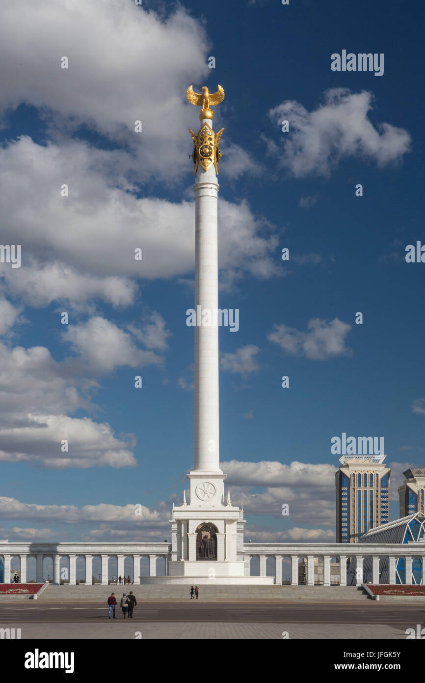 Kasachstan, Astana Stadt, neue Administrative Stadt, Kazak Yeli, kasachische Land, Denkmal, Stockfoto