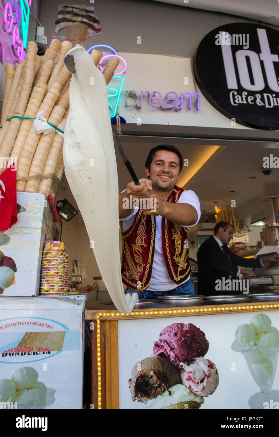 Türkei, Istanbul City Grand Bazar, türkische Eis Stockfoto