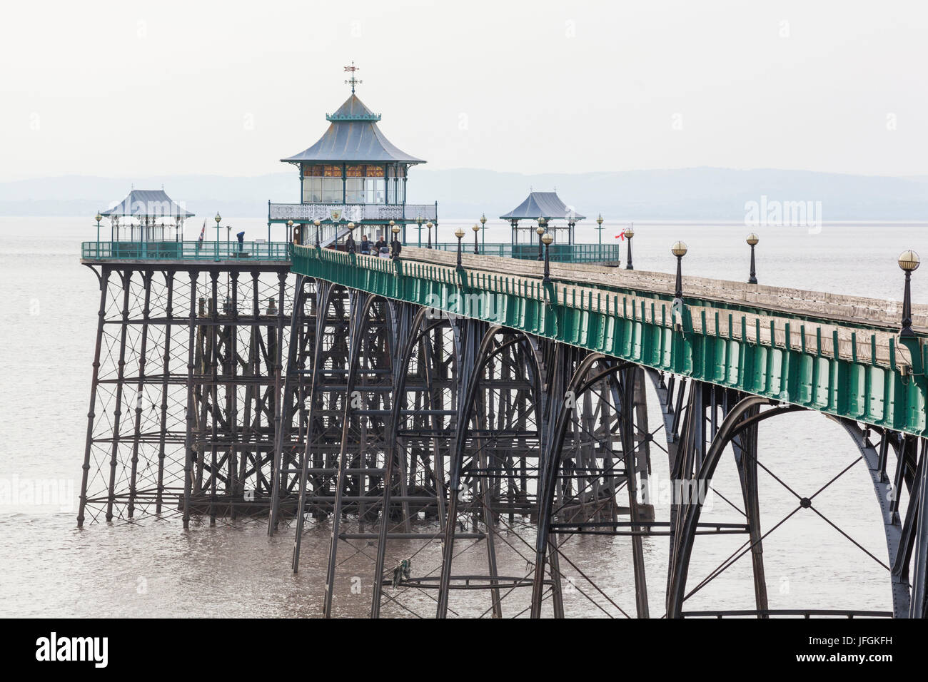 England, Somerset, Clevedon, Clevedon Pier Stockfoto