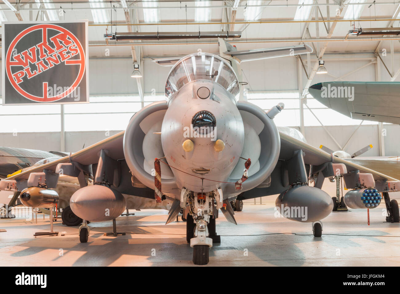 Shropshire, England, Royal Airforce Museum in Cosford Anzeige von historischen Flugzeugen Stockfoto