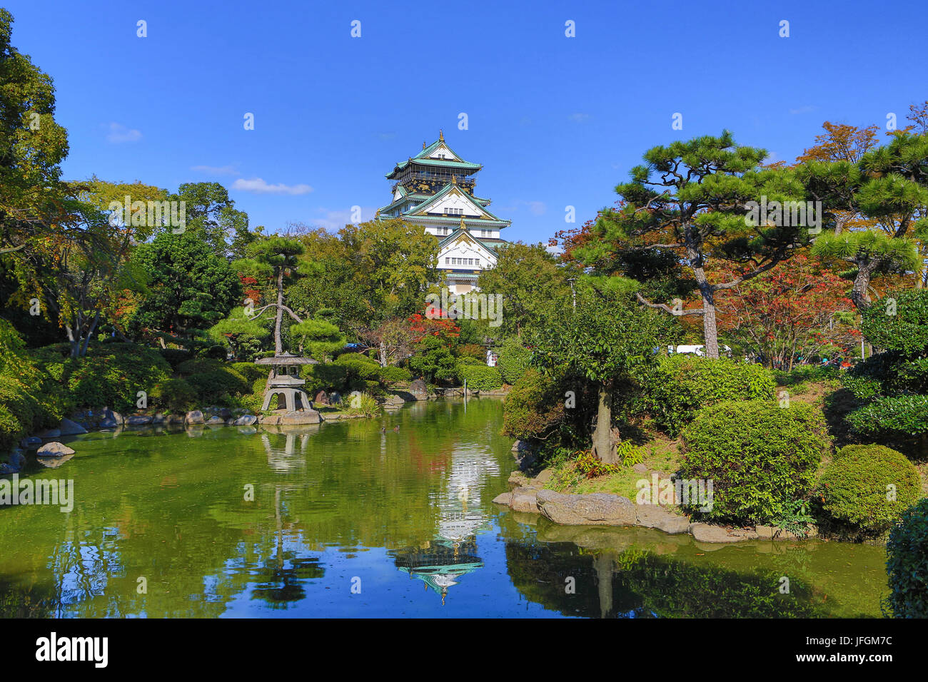 Burg von Osaka Kansai, Stadt Osaka, Japan Stockfoto