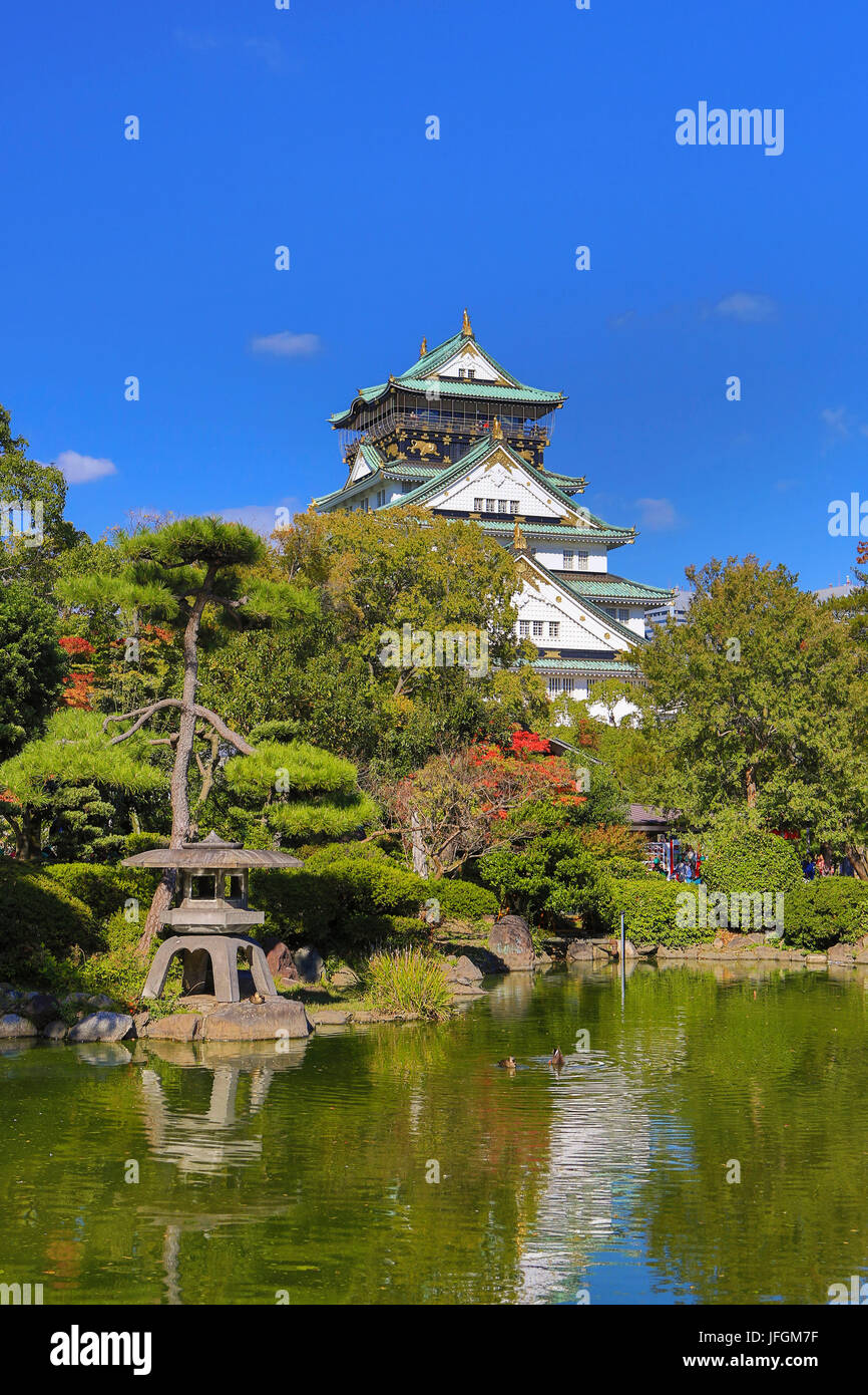 Burg von Osaka Kansai, Stadt Osaka, Japan Stockfoto