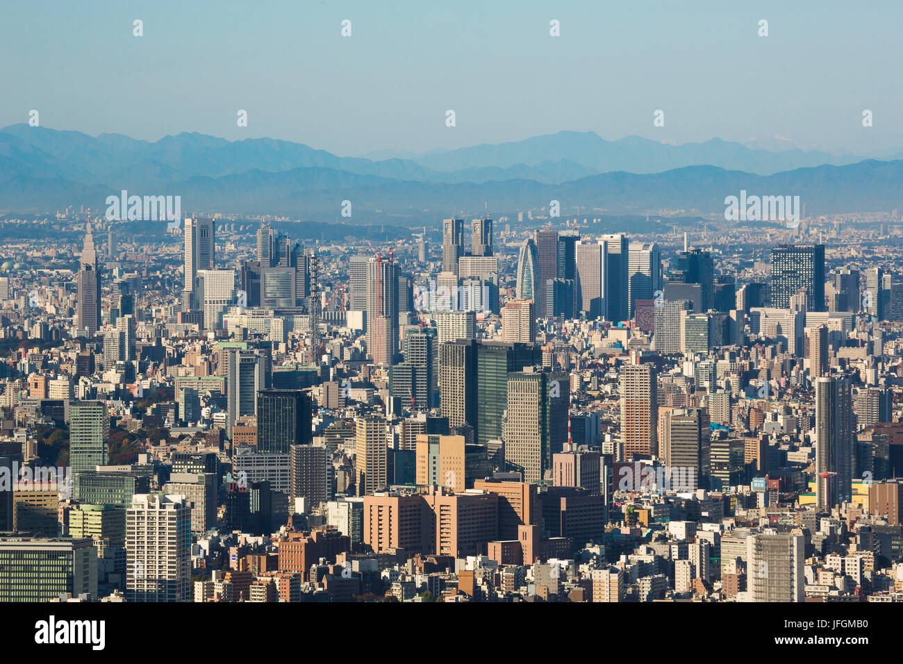 Kanto, Japan, Shinjuku, Tokyo City sind skyline Stockfoto