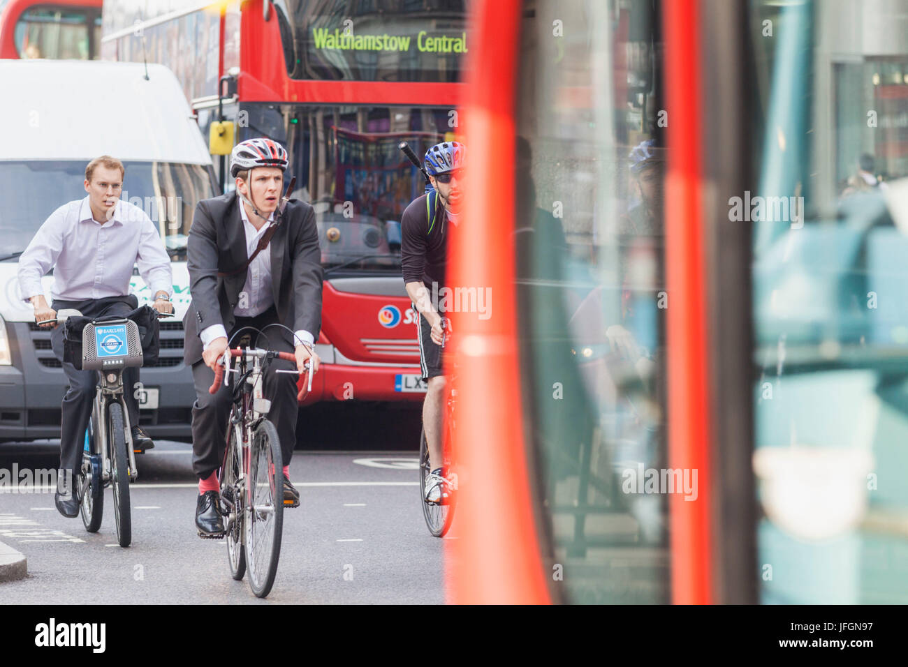 England, London, City of London, Radfahrer Stockfoto