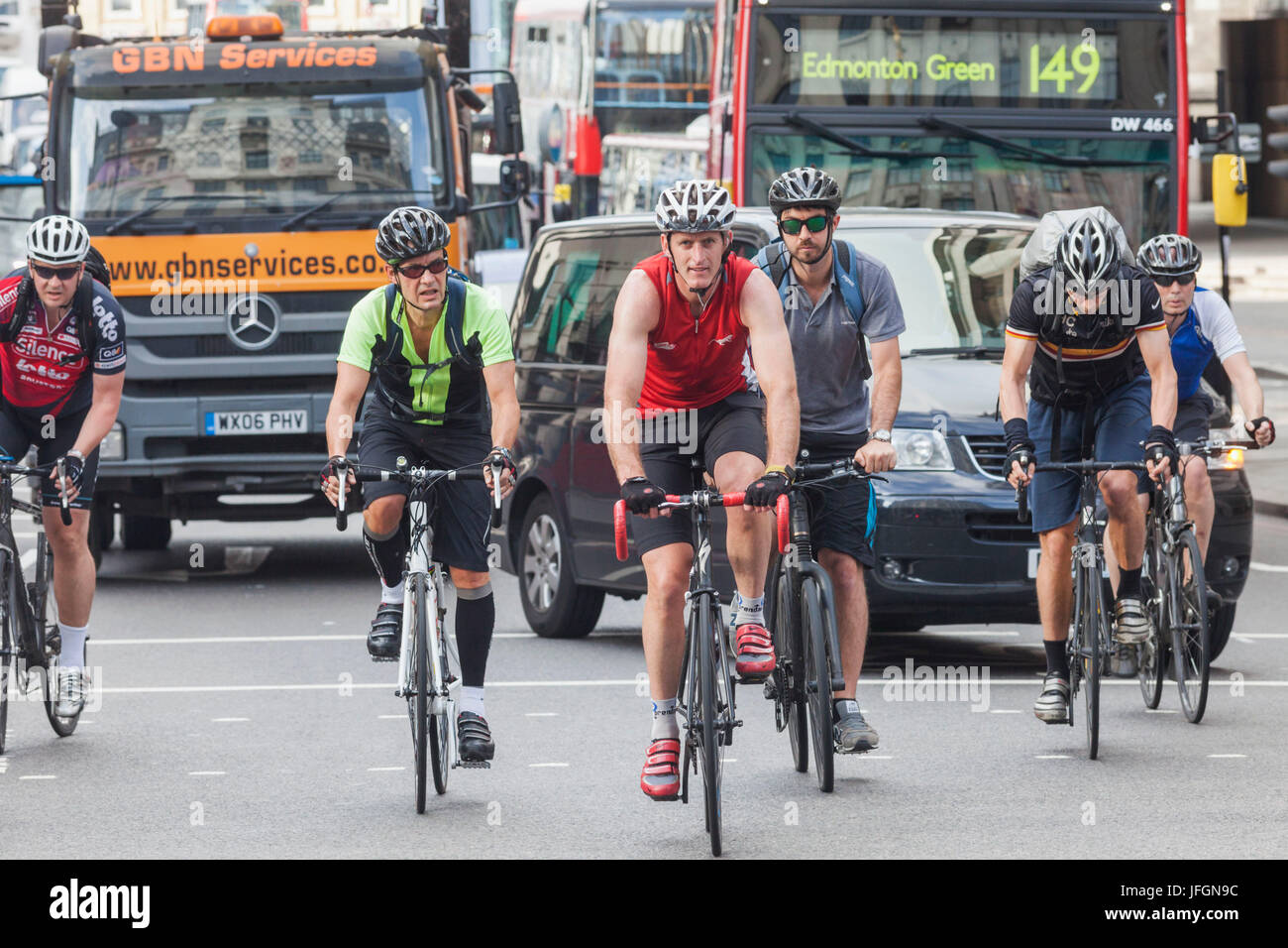 England, London, City of London, Radfahrer Stockfoto