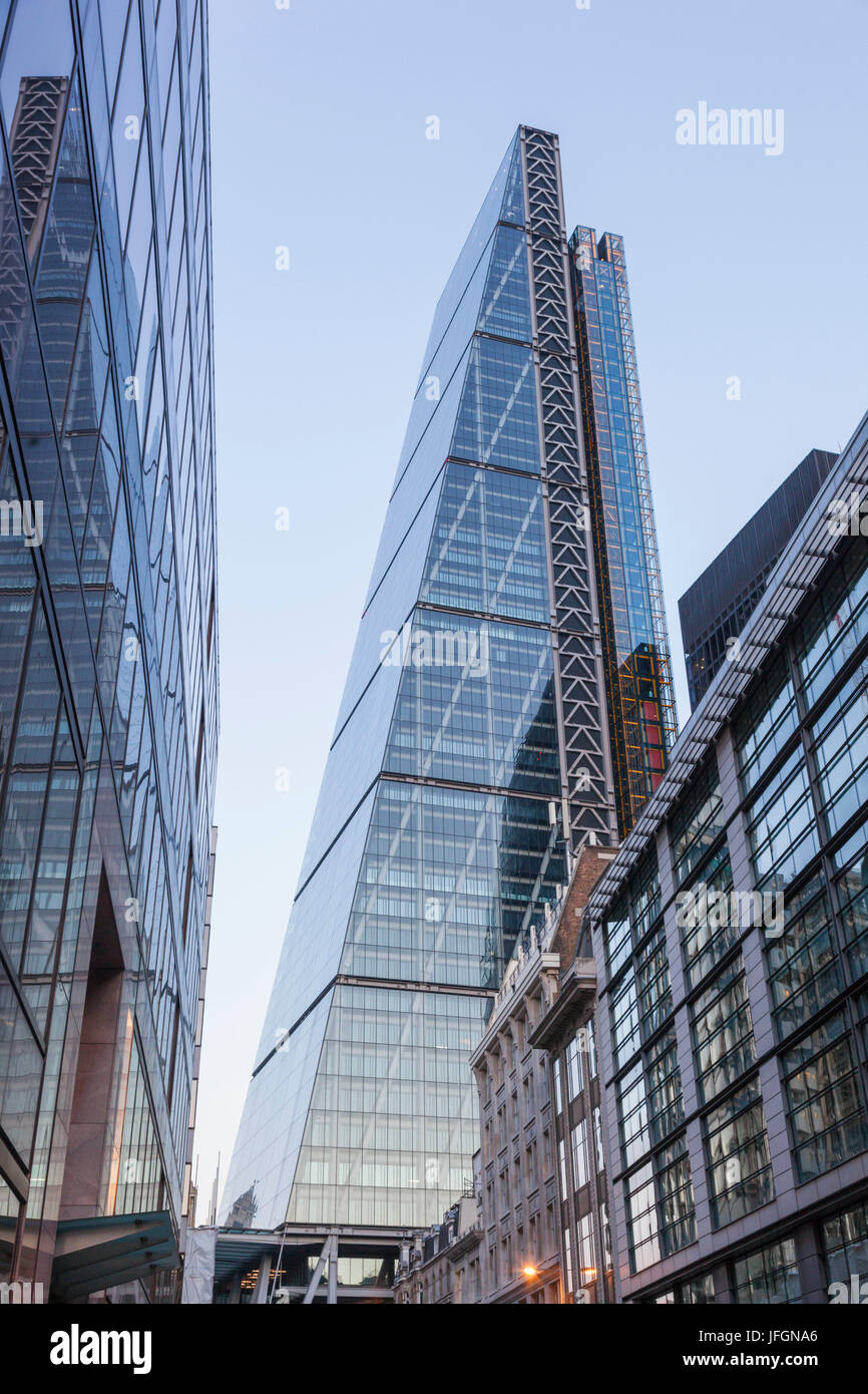 England, London, City of London, Leadenhall Gebäude aka The Cheesegrater, Architekt Richard Rogers Stockfoto