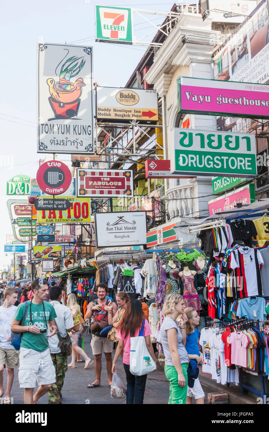 Thailand, Bangkok, Khaosan Road Stockfoto