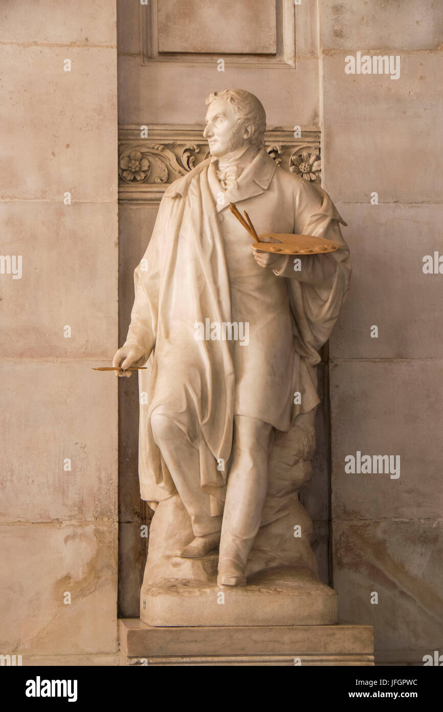 England, London, St. Pauls Cathedral, Statue des J.M.W.Turner von Patrick McDowell RA Stockfoto