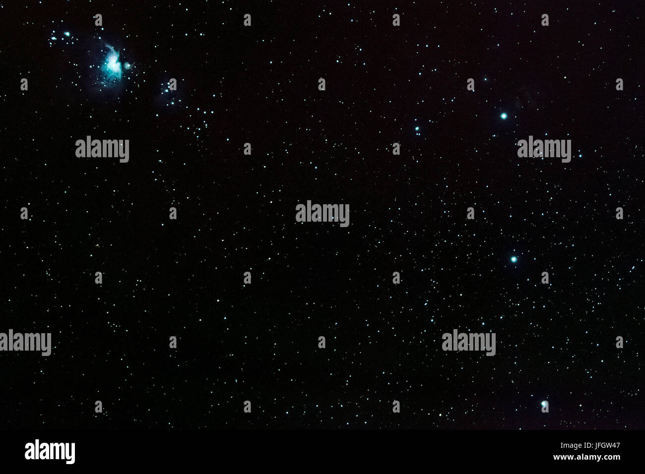 Chile, San Pedro de Atacama, Sterne, Gürtel des Orion, Deep Sky stapeln Stockfoto