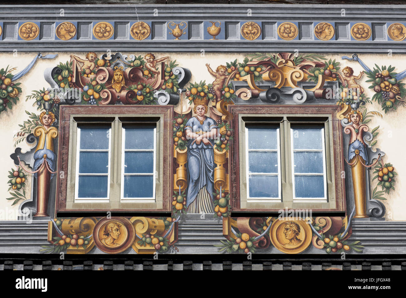 Wohnturm zum Goldenen Löwen: Altstadt, Constance, Bodensee, Baden-Württemberg, Deutschland Stockfoto