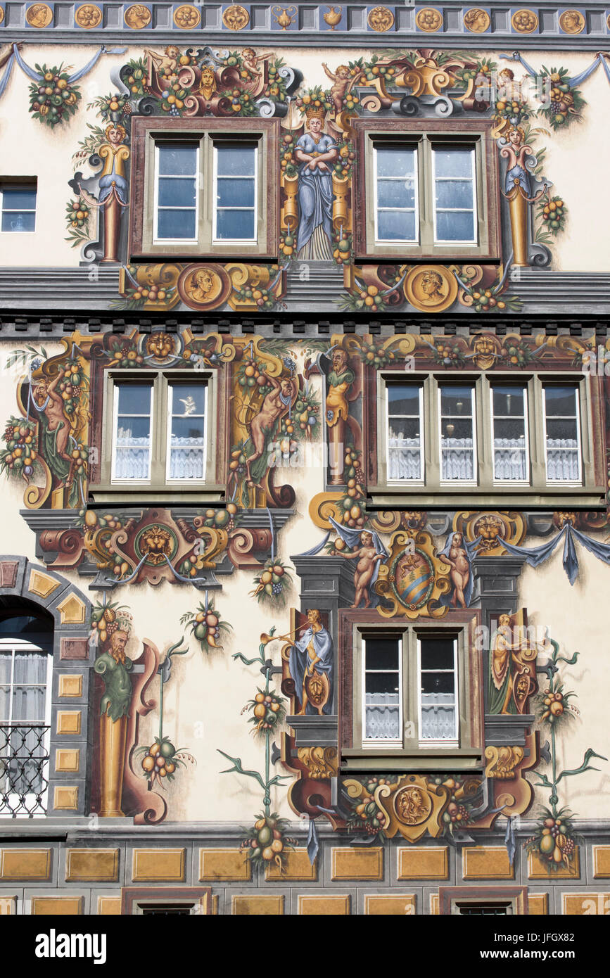 Wohnturm zum Goldenen Löwen: Altstadt, Constance, Bodensee, Baden-Württemberg, Deutschland Stockfoto