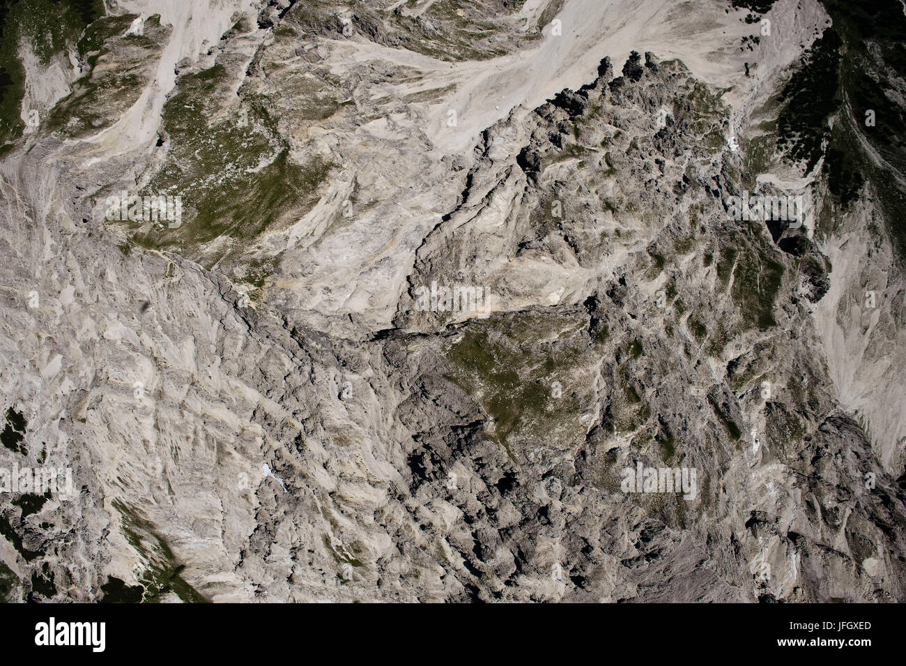 Geier-Köpfe im Ammergaueralpen, Gipfel, Luftaufnahmen, Bayern, Deutschland Stockfoto