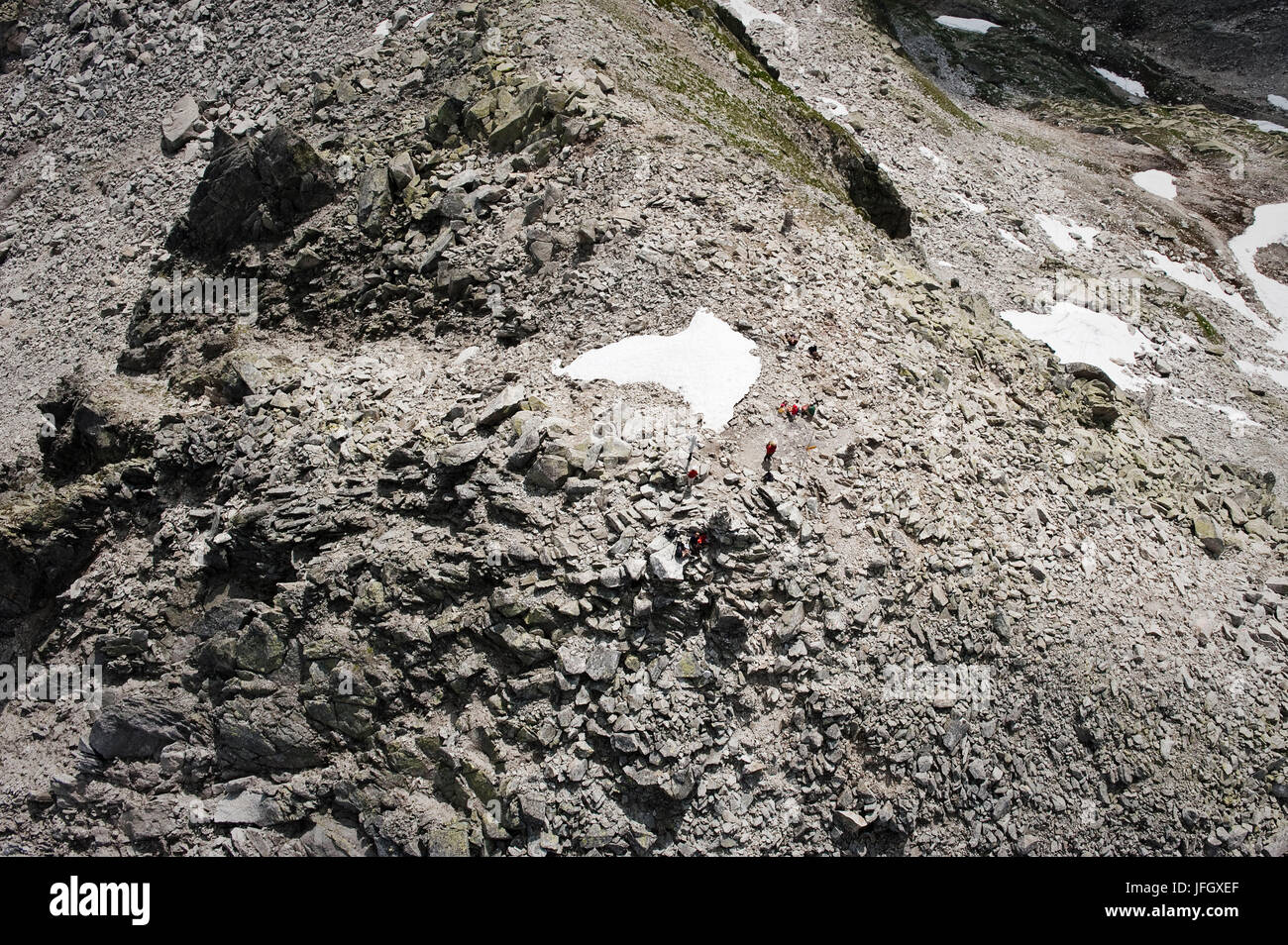 Siedelhorngipfel im Goms, Luftaufnahmen, Wallis, Schweiz Stockfoto