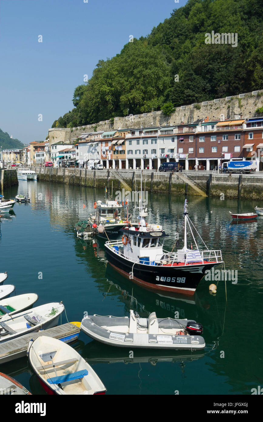 Fischereihafen, Donostia-San Sebastián, Gipuzkoa, die baskischen Provinzen, Spanien Stockfoto